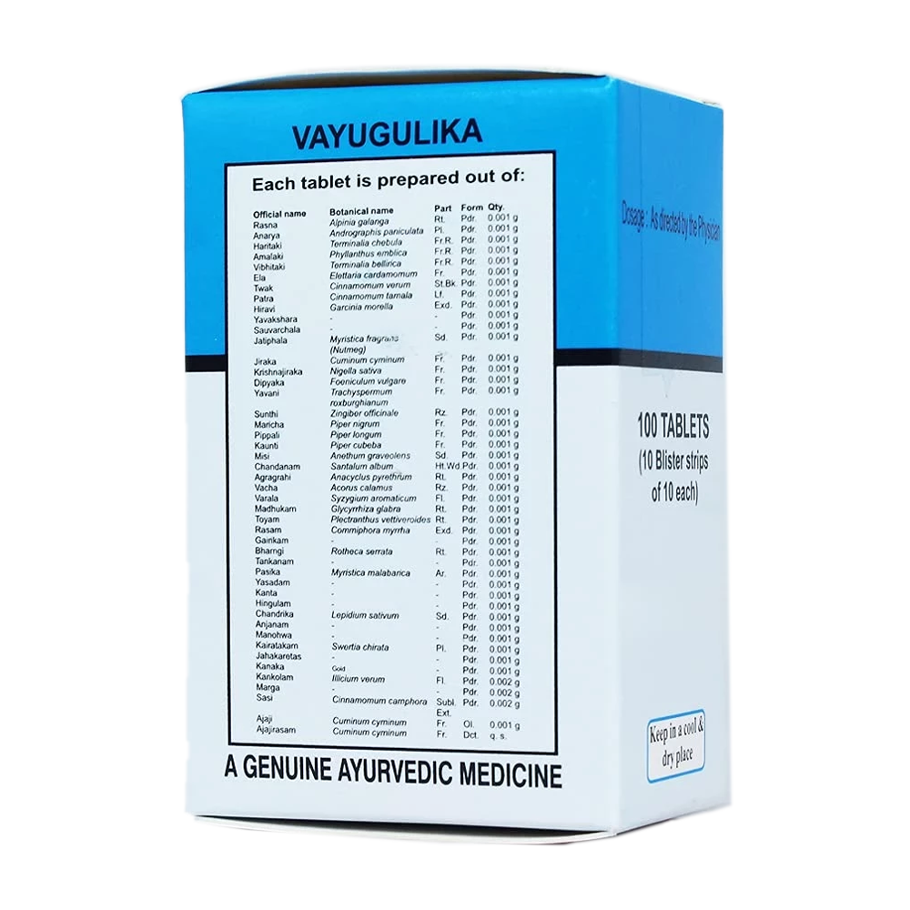 Kottakkal Arya Vaidyasala Vayu Gulika, 100 Tablets-2.webp